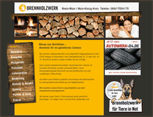Tablet Screenshot of brennholzwerk-frankfurt.de